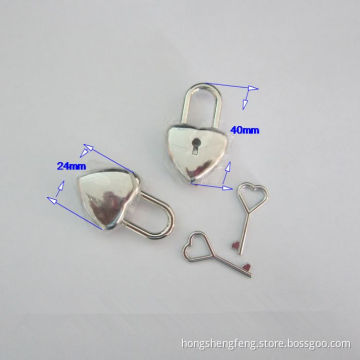 Factory Supply Zinc Alloy Heart Shaped Padlock for Diary